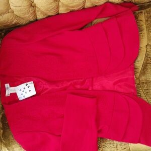 Just...Taylor Vibrant Red Jacket with Artistic Embroidery